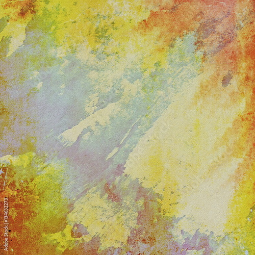 Abstract grunge wall background with color brush strokes