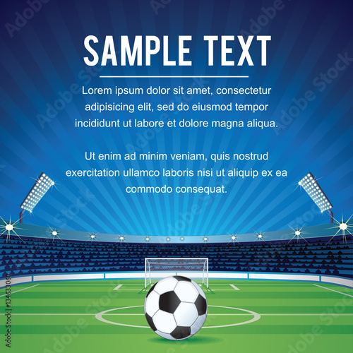 Abstract Sport Soccer Background with Copy Space