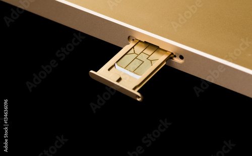 Foto Closeup  sim card for cellphone and smartphone