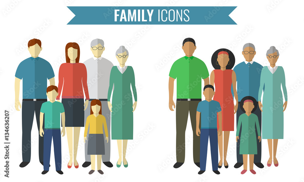 Family icons set. Traditional Culture. Vector Family icons set. Traditional Culture. Vector