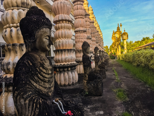 Sala Keoku, the park of giant fantastic concrete sculptures inspired by Buddhism and Hinduism. It is located in Nong Khai, Thailand photo