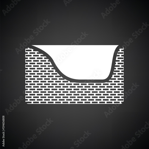 Dogs sleep basket icon