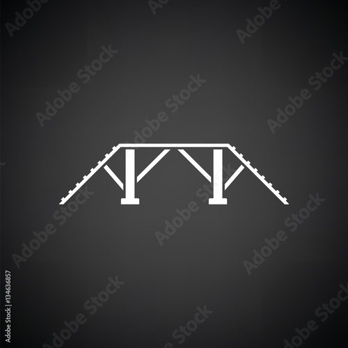 Dog training bench icon