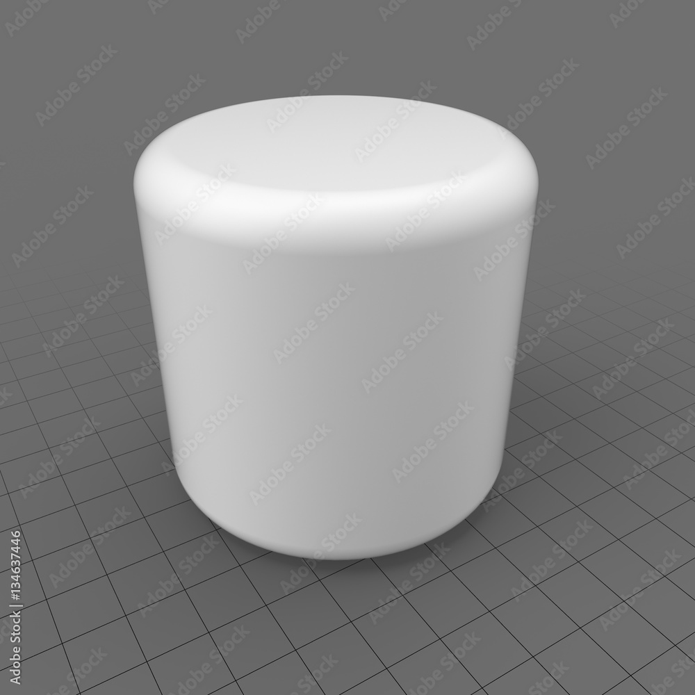 Rounded Cylinder Stock 3D asset Adobe Stock