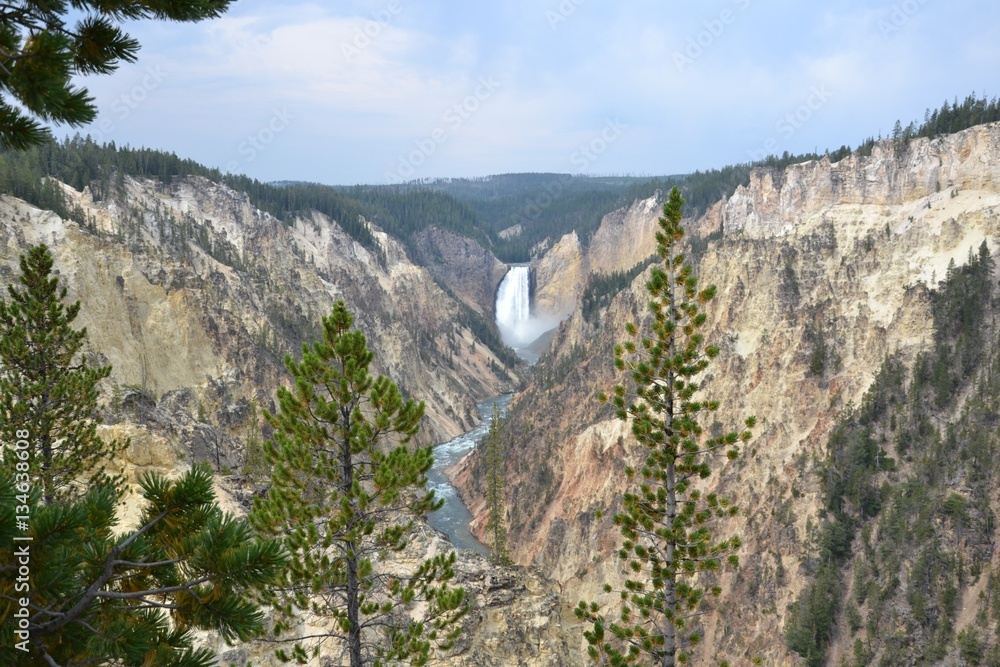 Lower Yellowstone falls in Wyoming Lower Yellowstone falls in Wyoming