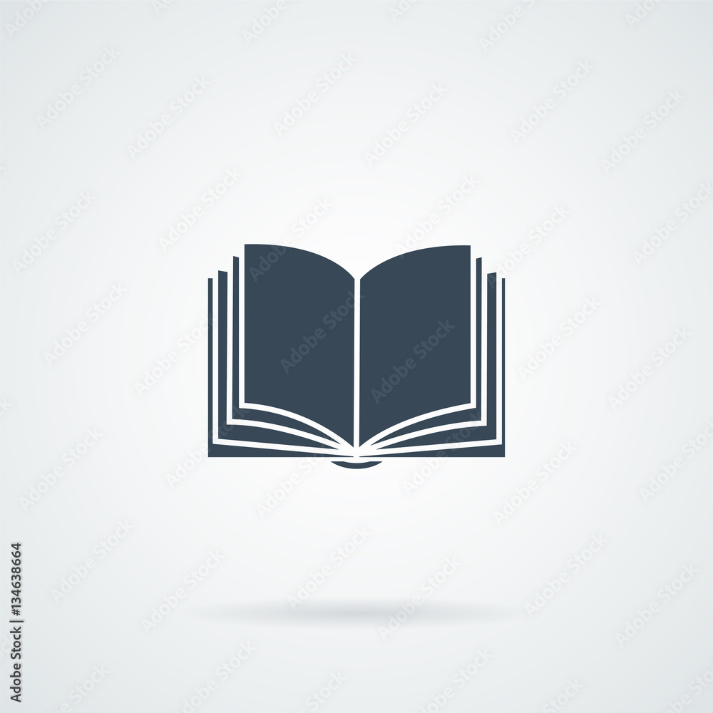 Book icon isolated on white bockground Book icon isolated on white bockground