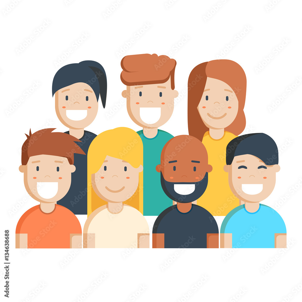 Diverse group of people, students or workplace. Diverse group of people, students or workplace.