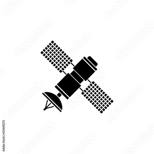 Satellite solid icon, navigation and communication, vector graphics, a filled pattern on a white background, eps 10.