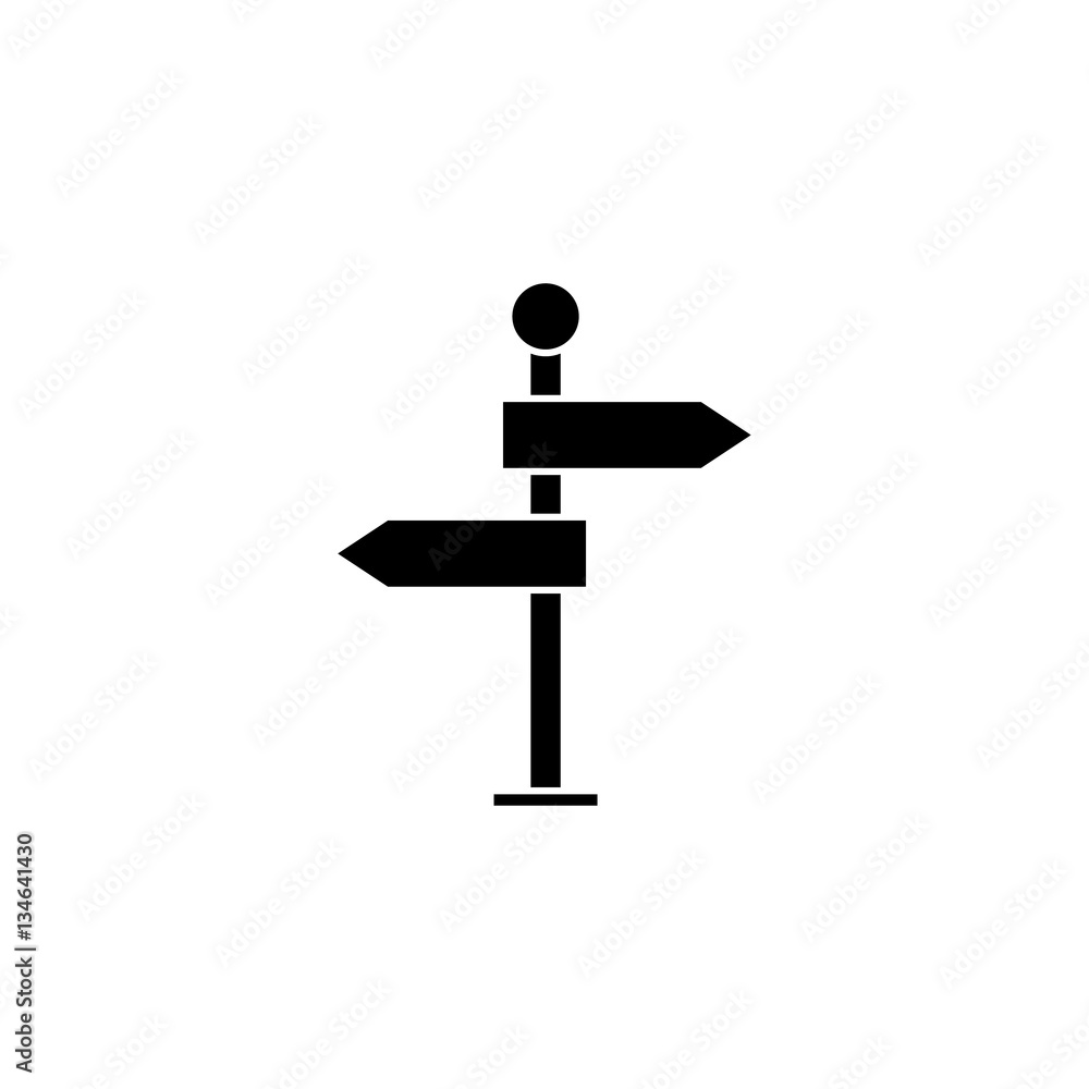 Signpost solid icon, navigation & road sign, vector graphics, a filled pattern on a white background, eps 10. Signpost solid icon, navigation & road sign, vector graphics, a filled pattern on a white background, eps 10.
