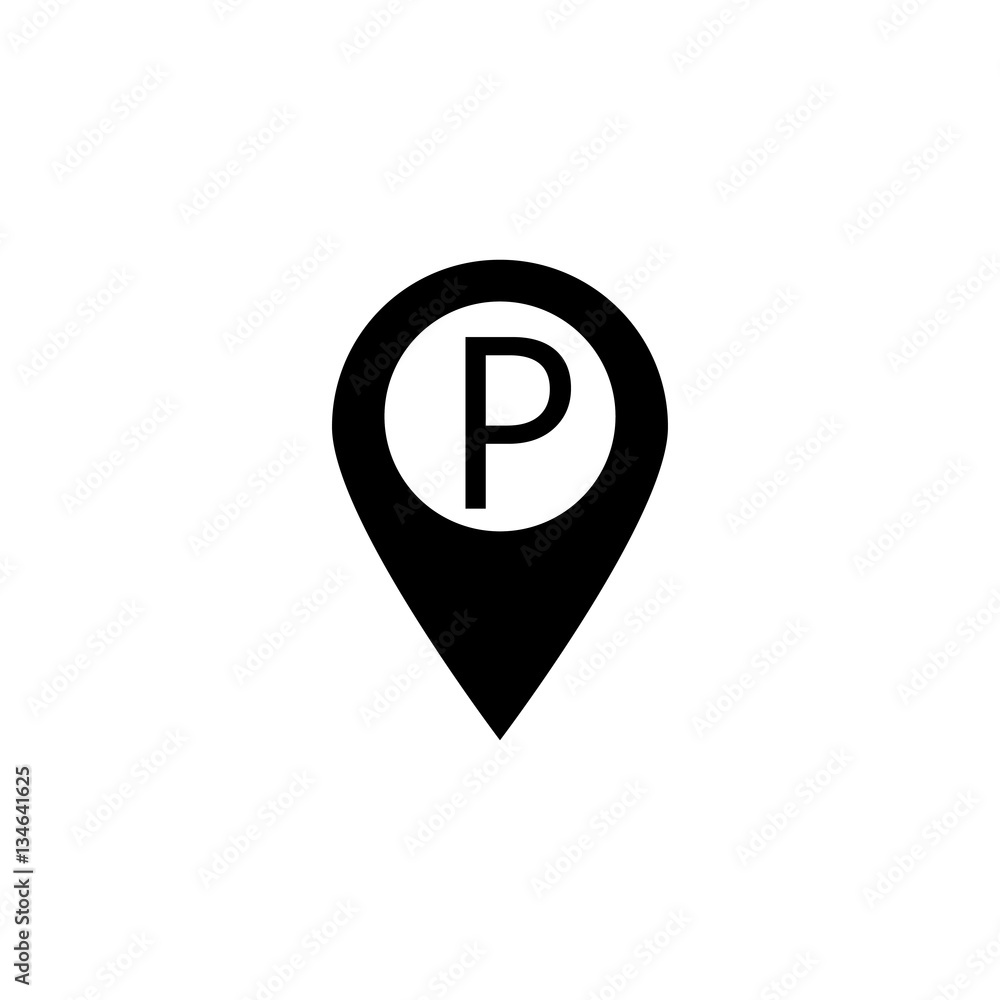 Map pointer with car parking solid icon, navigation and transport sign, vector graphics, a filled pattern on a white background, eps 10. Map pointer with car parking solid icon, navigation and transport sign, vector graphics, a filled pattern on a white background, eps 10.