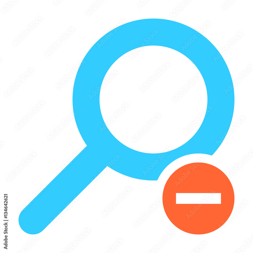 Flat magnifier icon magnifying glass sign loupe button Flat magnifier icon magnifying glass sign loupe button