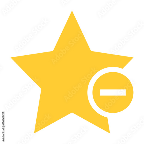 Flat star icon favorite sign bookmark button