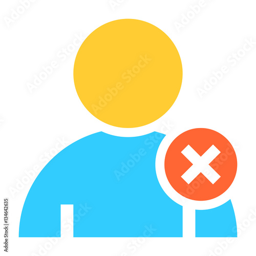 Flat user icon member sign avatar button