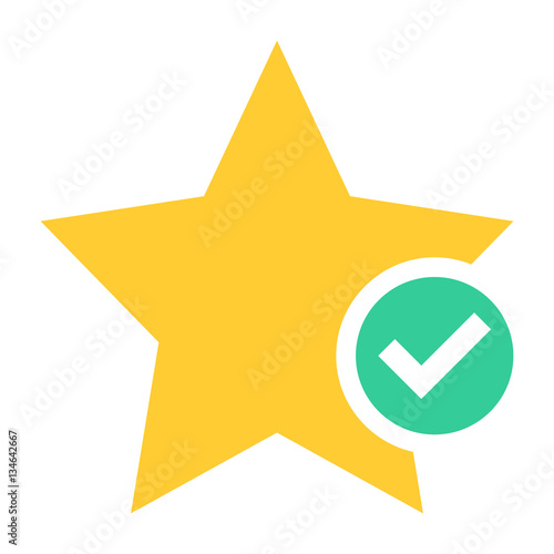 Flat star icon favorite sign bookmark button