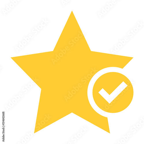 Flat star icon favorite sign bookmark button