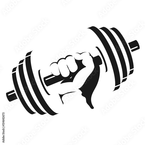 Dumbbell in hand