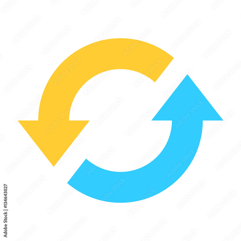 Flat loop icon repeat sign reload interface button Flat loop icon repeat sign reload interface button
