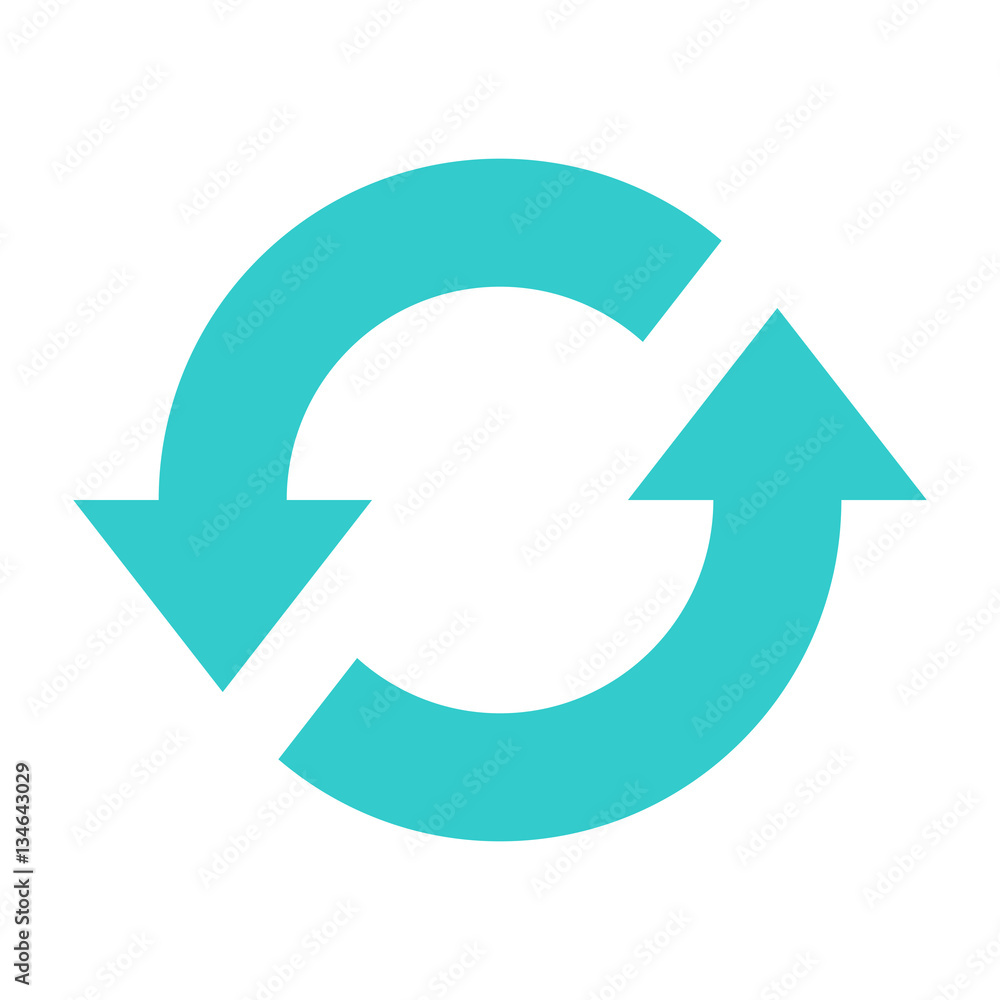 Flat loop icon repeat sign reload interface button Flat loop icon repeat sign reload interface button