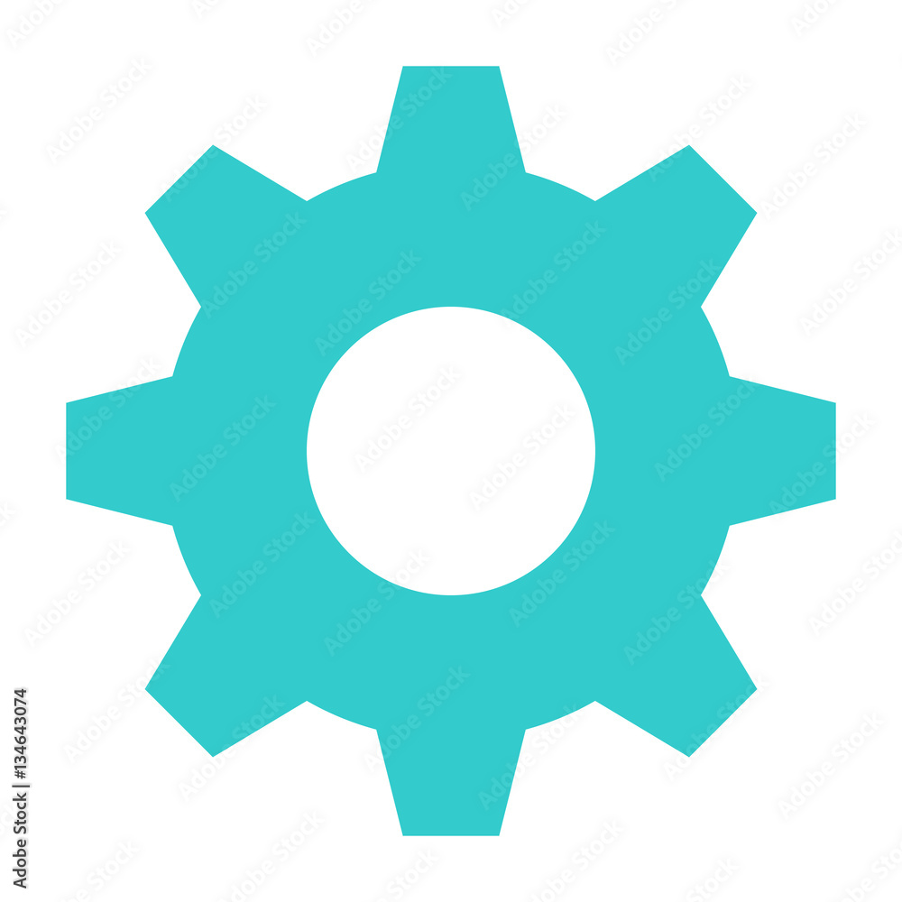 Flat cog icon gear sign cogwheel interface button Flat cog icon gear sign cogwheel interface button