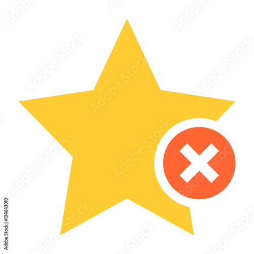 Flat star icon favorite sign bookmark button