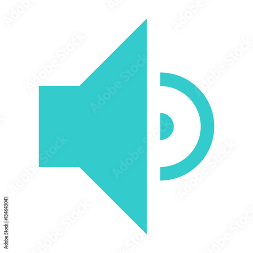 Flat volume medium icon loudspeaker sign speaker button