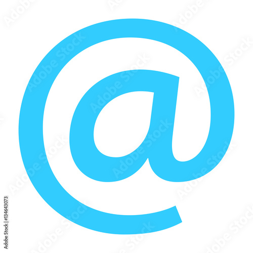 Flat icon email sign e-mail button at pictogram