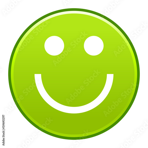 Green smiling face cheerful smiley happy emoticon