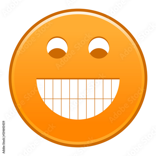 Orange smiling face cheerful smiley happy emoticon