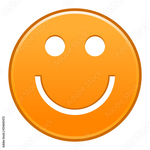 Orange smiling face cheerful smiley happy emoticon