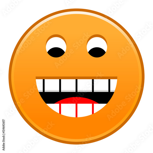 Orange smiling face cheerful smiley happy emoticon