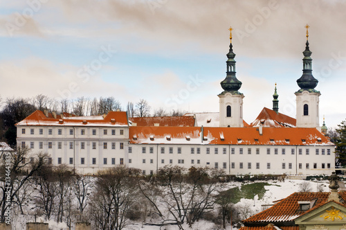 The Strahov Monastery in winter, Prague