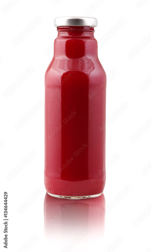 Beetroot juice bottle isolated on white background Beetroot juice bottle isolated on white background