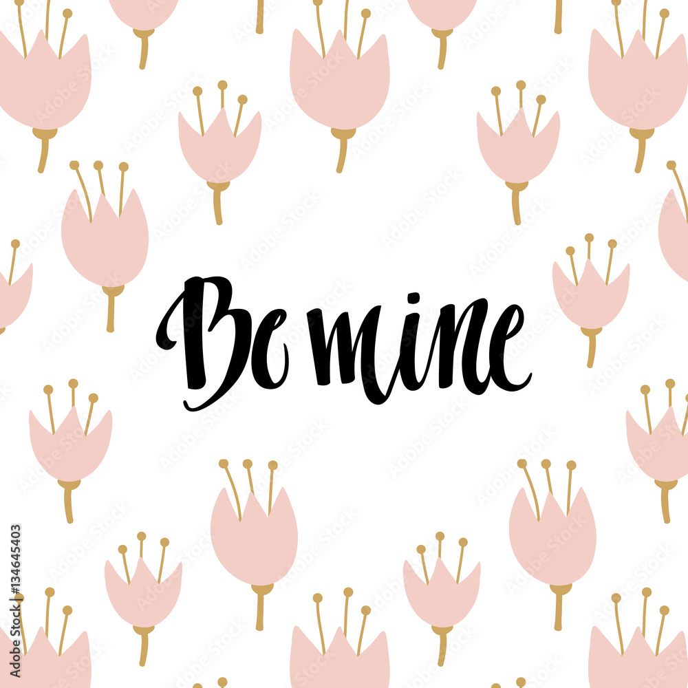 Fototapeta premium Romantic Typographic poster