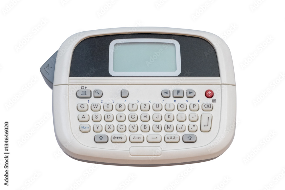 handheld labeler isolated on white background handheld labeler isolated on white background