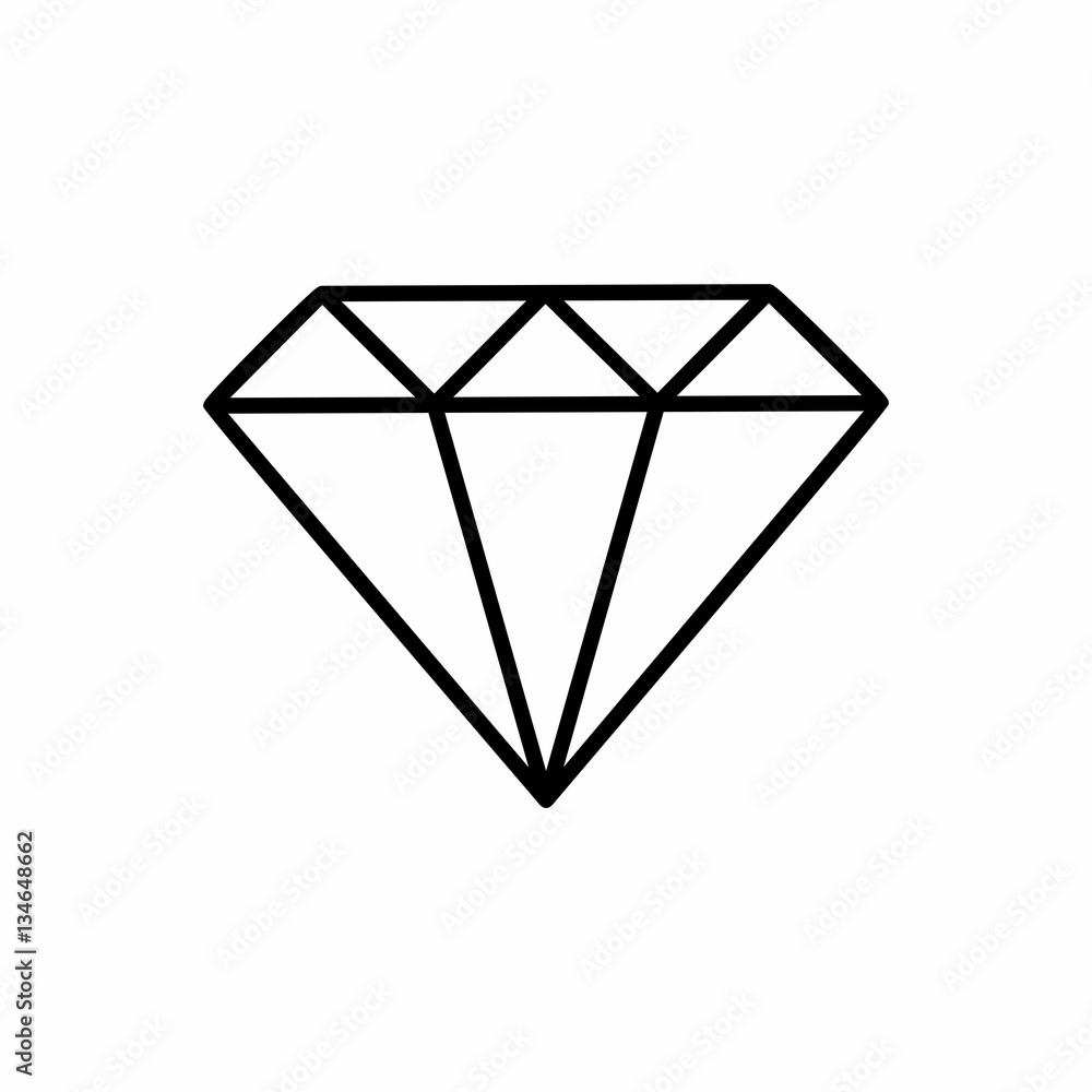 Diamond icon vector design isolated on white background Diamond icon vector design isolated on white background