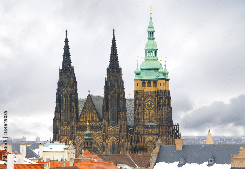 Fototapeta premium Prague Castle in winter