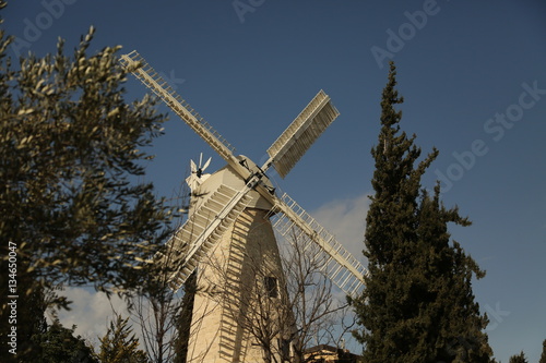 Windmill in yemin Moshe  photo