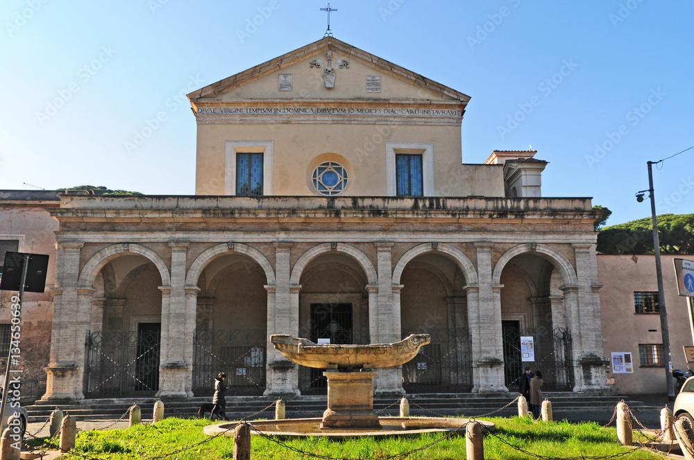 Obraz premium Roma, la basilica di Santa Maria in Domnica al Celio