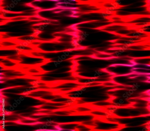 Abstract seamless black and red spots, lines and rows of holes arranged around the drawing