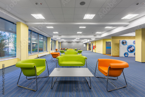 Tableau sur toile Office interior with lounge area