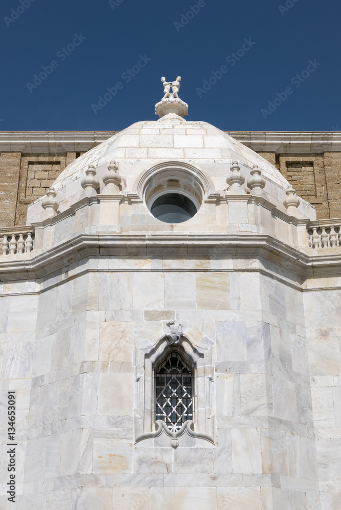 Details of the Cathedral of Cadiz in Andalusia. Spain