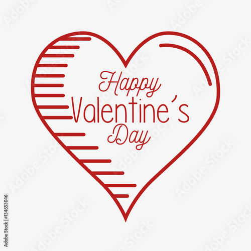 happy valentines day card vector illustration design