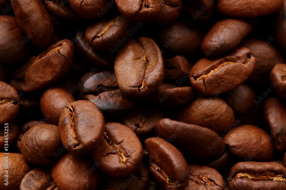 Naklejka premium Ziarna kawy