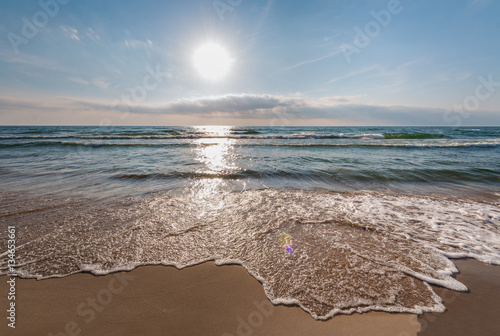 Sun setting at the beach