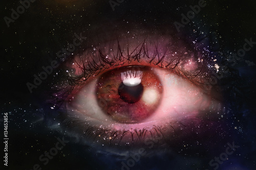 Εκτύπωση καμβά Eyeball Universe Background