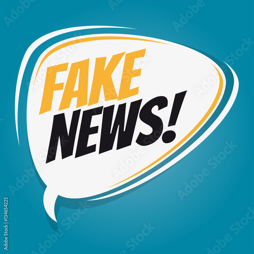 fake news retro speech balloon