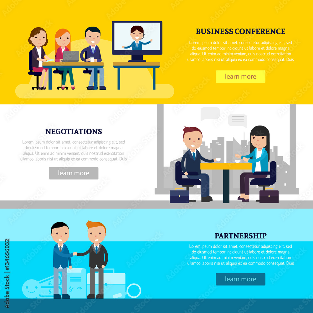 Business Collaboration Horizontal Banners Business Collaboration Horizontal Banners