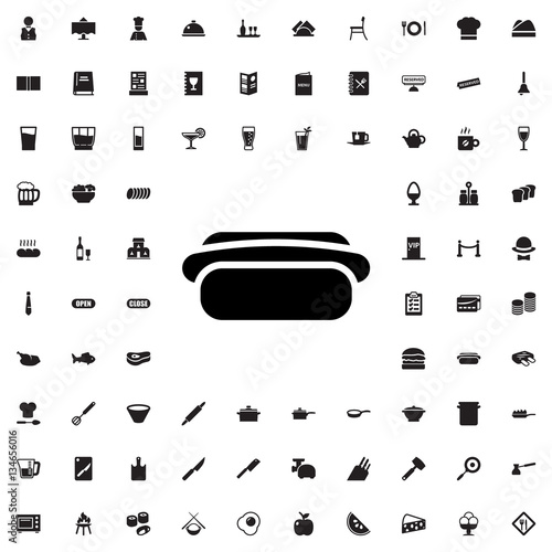 hot dog icon illustration