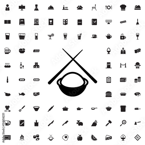 asian food icon illustration