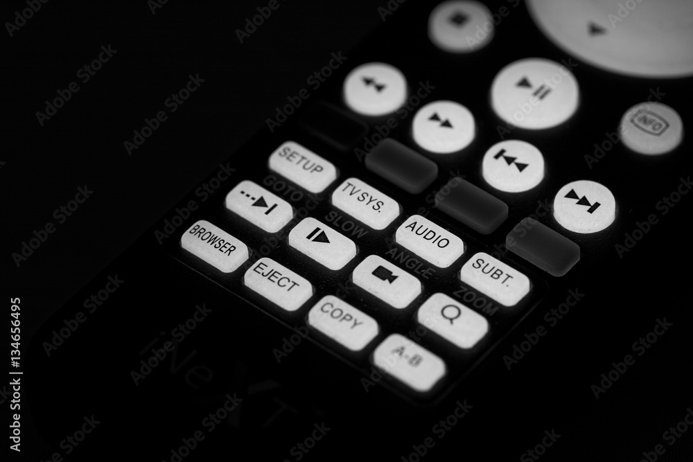 remote control with backlight in monochrome remote control with backlight in monochrome